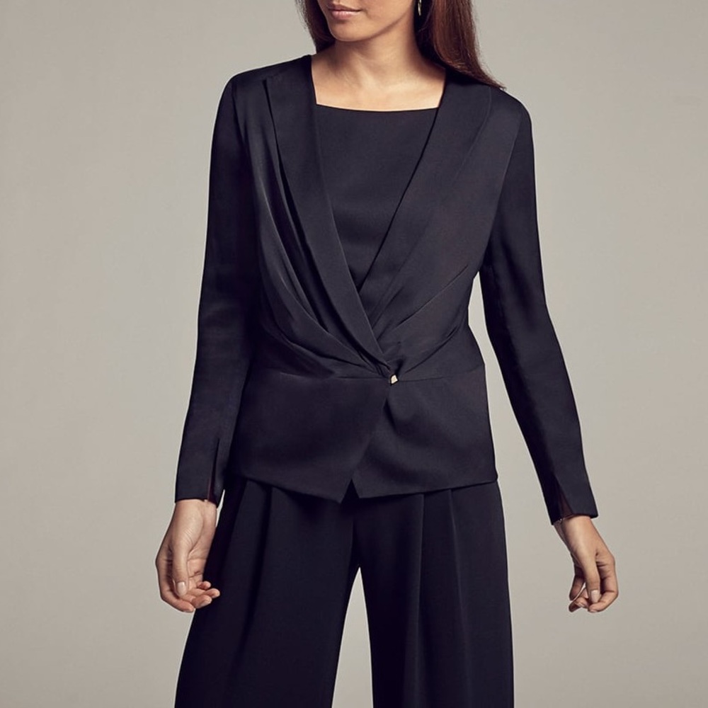 MM Lafluer The Streep Silk Jacket - Black - Women’s 0